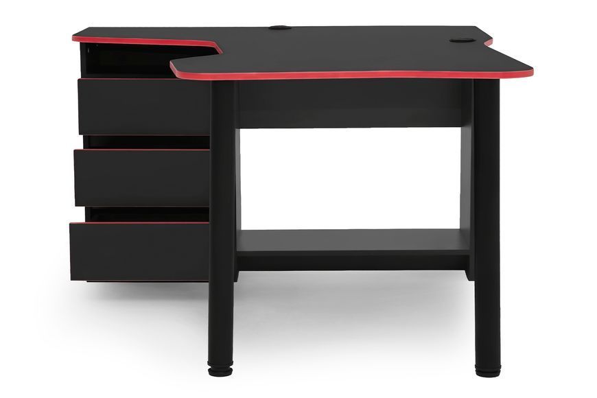 Стіл геймерський SnowScape (антрацит і червоний, 140х120х74.5 см) lstl-bst-l-ntr-chrvn фото