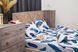 Комплект постельного белья Деметра-28 (евро, бязь gold lux, наволочки: 50х70 см 2 шт и 70х70 см 2 шт, молочный, голубое перо) IMI m-ps-bz-glx-dmtr28-vr-b-p фото 6