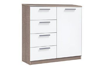Комод Ультимо-10 (80х38х88 см, дуб винтаж + белый) md-kmd-k4-1a-db-vntj-bl фото