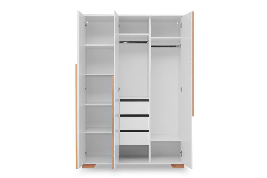 Шкаф Утро-4 (120,2 &times; 47,5 &times; 179,7 см, бело-буковый) vr-sh-stl-1200-bl-bkv фото