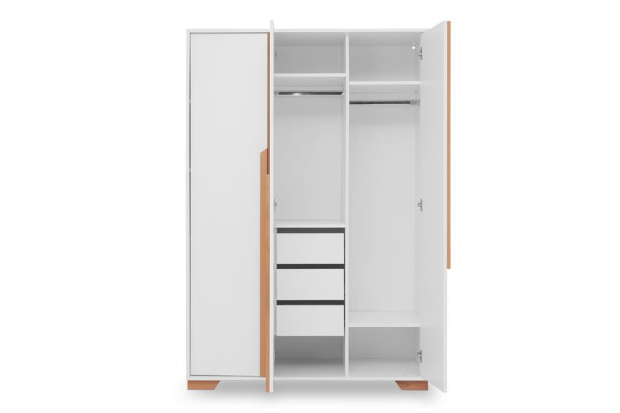 Шкаф Утро-4 (120,2 &times; 47,5 &times; 179,7 см, бело-буковый) vr-sh-stl-1200-bl-bkv фото