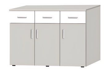 Комод Валоро-3 (125х41х93 см, кашемир + белый) md-kmd-frnch-kshm-bl фото