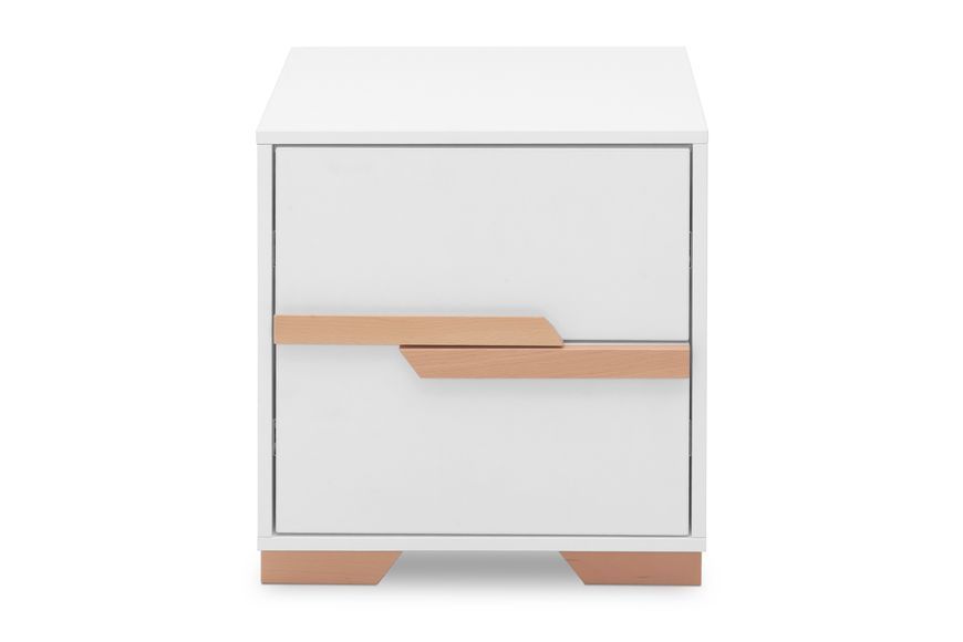 Тумба приліжкова Ранок-5 (50 &times; 45 &times; 55,6 см, біло-буковий) vr-tmb-stl-450-bl-bkv фото