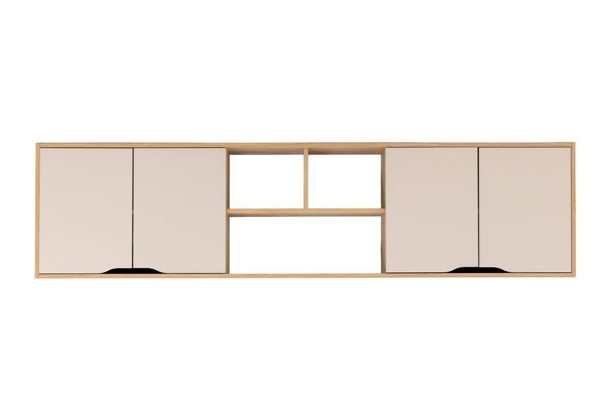 Полка настенная CloudCrest-5 (дуб сонома и кашемир, 2036х302х510 мм) lplts-ttrs-db-snm-sr-stp фото