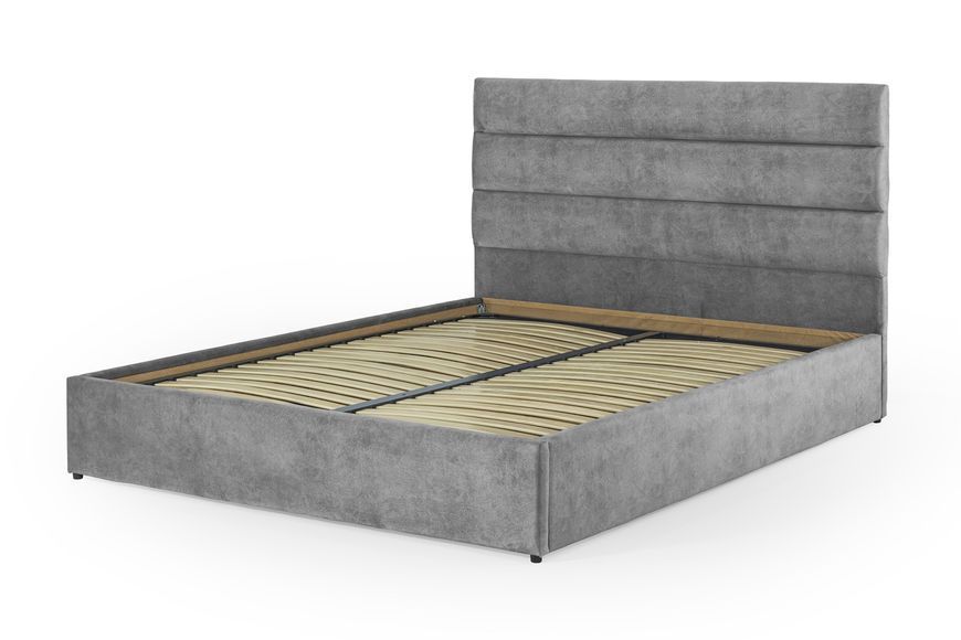 Ліжко з матрацом Лілія (160 &times; 200 см, Pocket Spring, велюр, без підйомного механізму, світло-сірий) IMI lll-am160x200ssb-mt фото