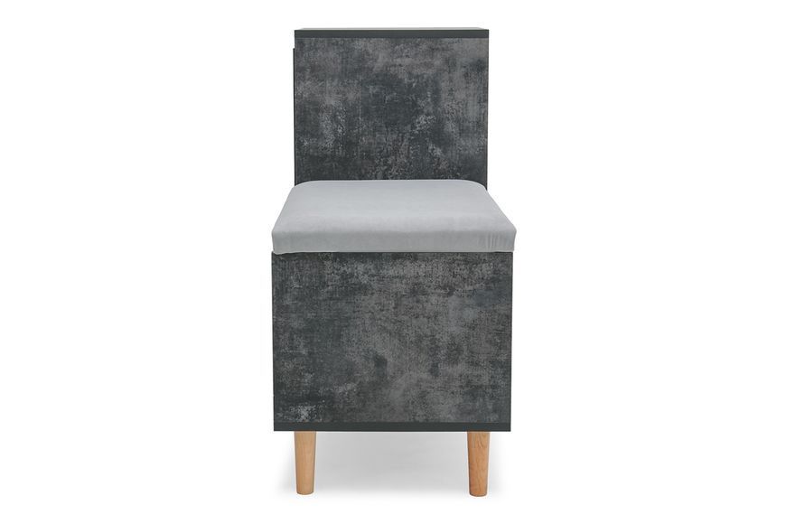 Тумба для взуття з сидінням FrostFeel-10 (бетон темний і лілі 94, 1000х385х760 мм) ltmb-to10-btn-tmn фото