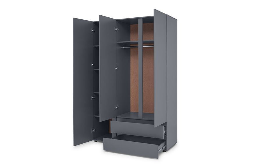 Шкаф Интегрис-6 (137х52х208 см, графит) vrt-sh-l-sh3-grf фото