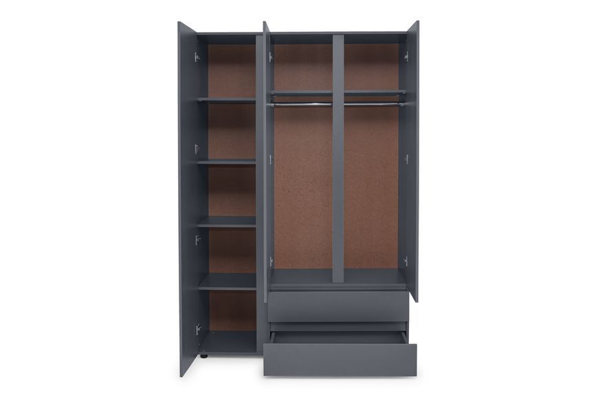 Шкаф Интегрис-6 (137х52х208 см, графит) vrt-sh-l-sh3-grf фото