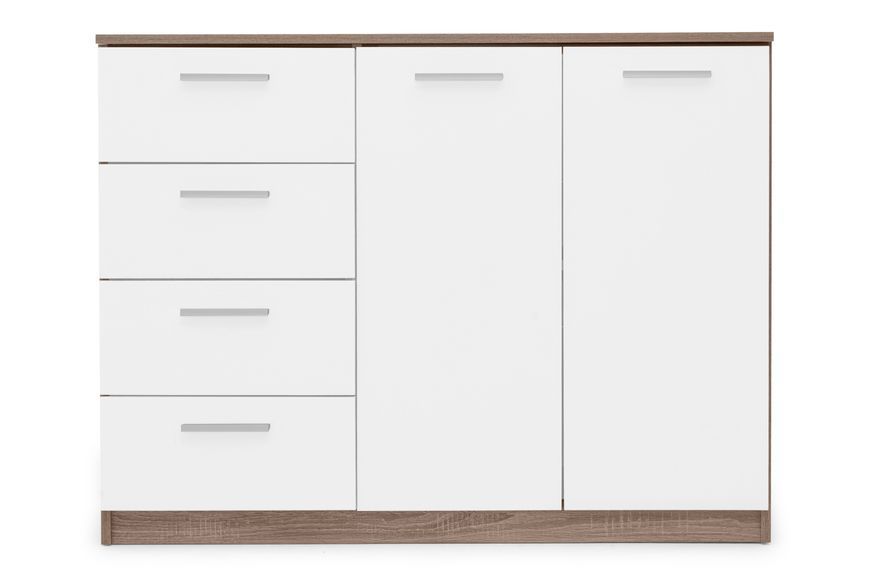 Комод Ультімо-12 (116 &times; 38 &times; 88 см, дуб трюфель і білий) md-kmd-k4-2a-db-trfl-bl фото