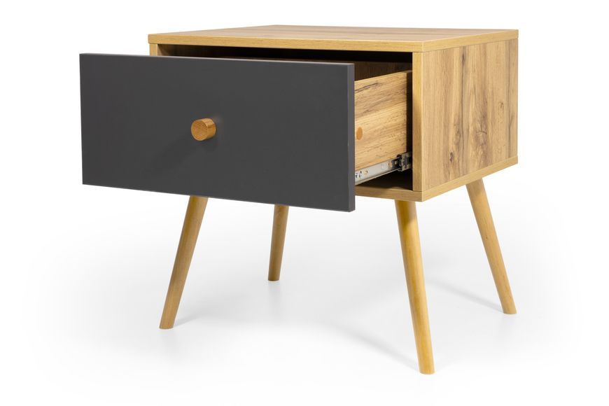 Тумба приліжкова UrbanOak-4 (дуб аппалачі і антрацит, 50x40x52 см) IMI ltmb-hg4-db-ppl-ntr фото