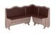 Кухонний куточок FlavorFurnish-1 (110 &times; 150, шкірзам, коричневий і трюфель) ph-kt-grcg-krch-trfl фото