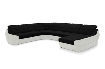 Кутовий диван Спейс XXL (375 &times; 310 см, чорний з молочним) IMI Premium kspsxxl-p-ll-99-1 фото