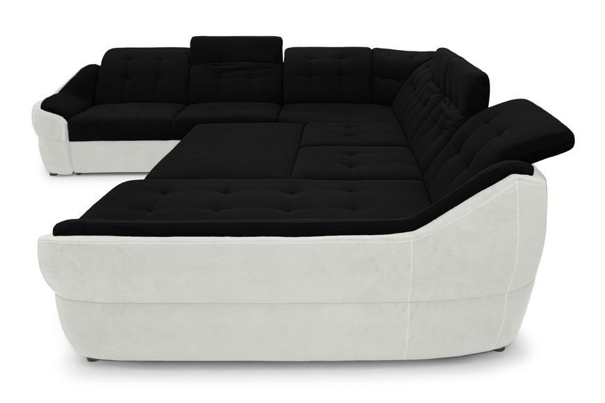 Кутовий диван Спейс XXL (375 &times; 310 см, чорний з молочним) IMI Premium kspsxxl-p-ll-99-1 фото