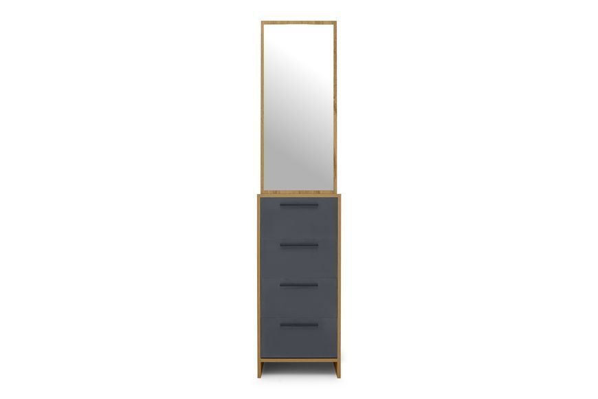 Тумба з дзеркалом NordicNest-4 (дуб аппалачі і антрацит, 40х34х200 см) ltmb-th4-db-ppl-ntr фото